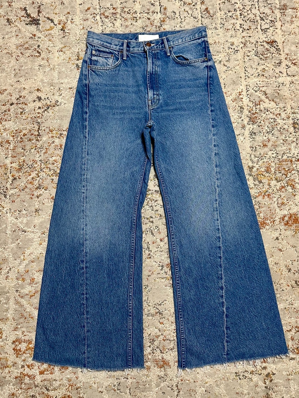 MOTHER The Lemon Twist Sneak High Waist Wide Leg Jeans size 28 - Picture 14 of 14